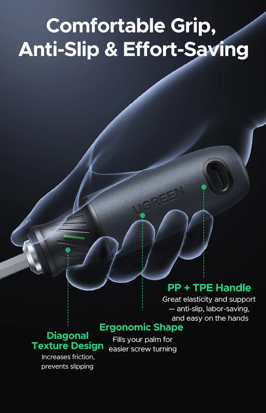 2-in-1 Dual Head Screwdriver with S2 Alloy Steel - 16
