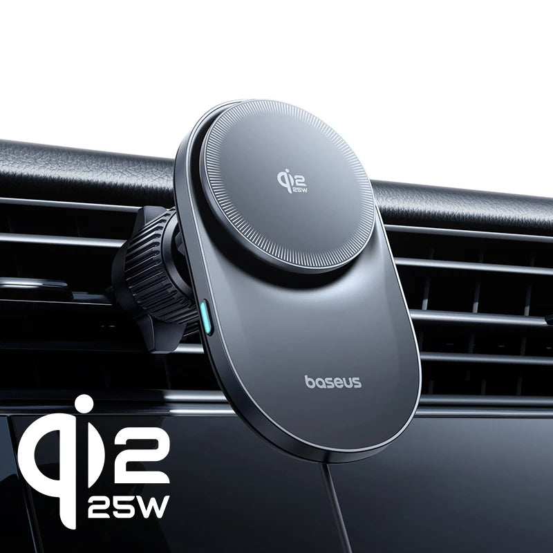 25W Magnetic Wireless Car Charger with Cooling Fan