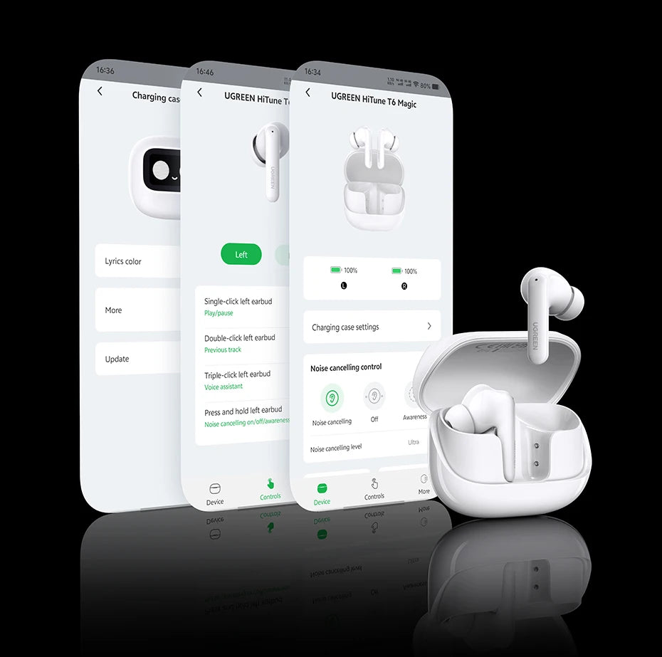 Smart Touchscreen Noise Cancelling Wireless Earbuds with Bluetooth 5.4 - 24
