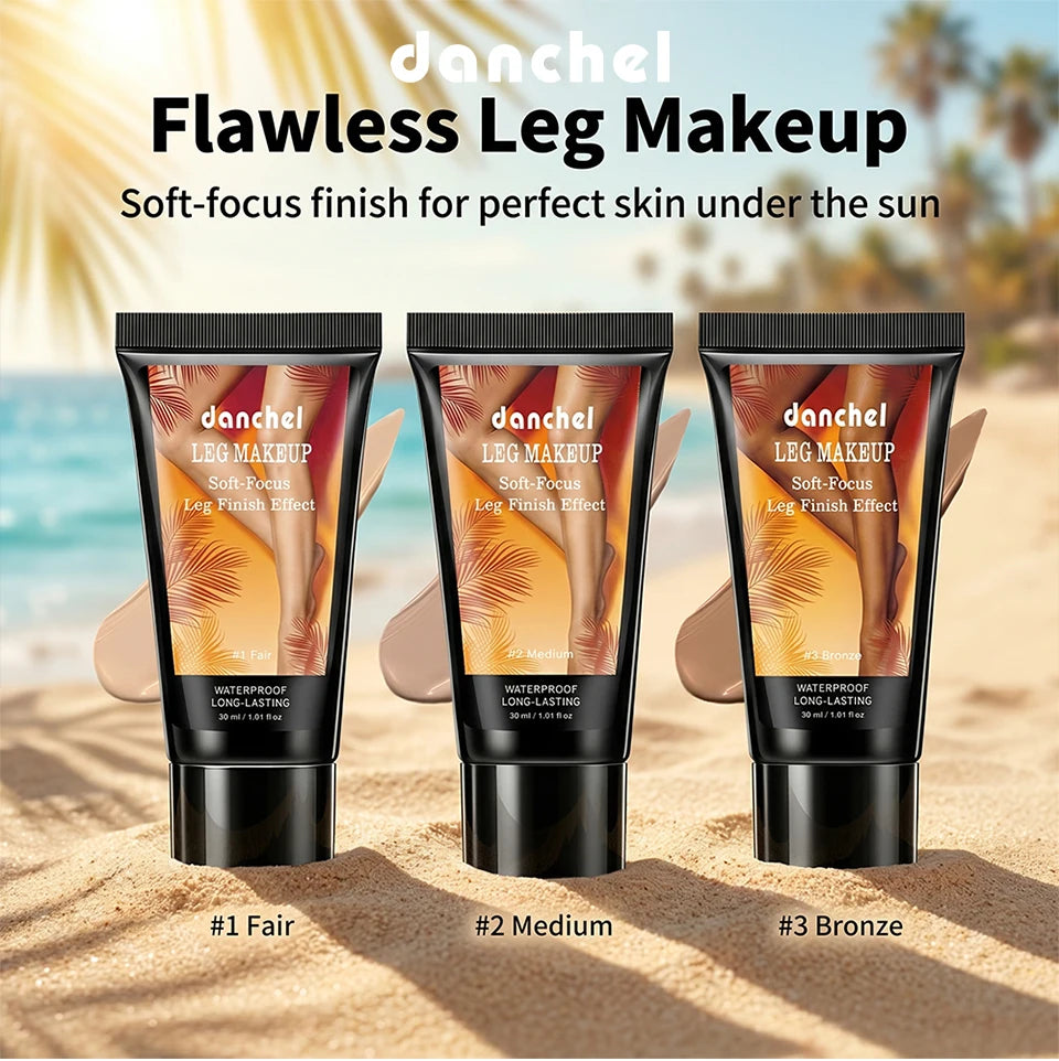 Waterproof Leg and Body Foundation with Application Glove