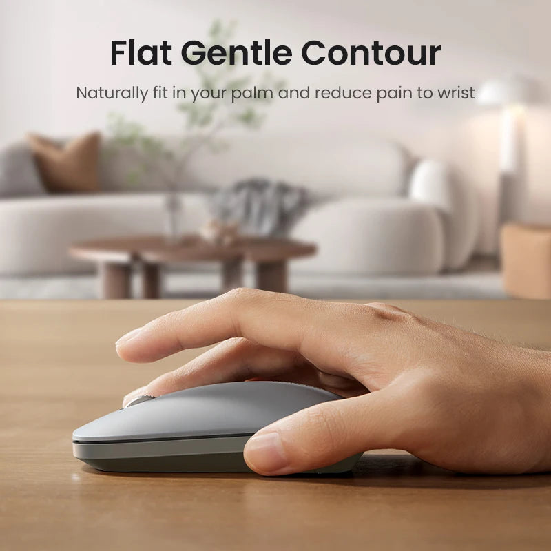 Silent Wireless Mouse with Bluetooth 5.0 and 4000 DPI