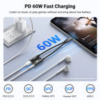 USB-C to 3.5mm Headphone Jack and 60W PD Fast Charging Adapter