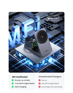 3-in-1 Magnetic Wireless Charging Stand for iPhone and Apple Watch