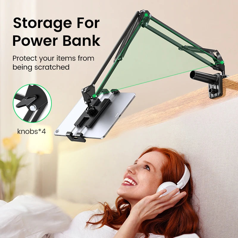 Adjustable Long Arm Tablet and Phone Stand for Desk