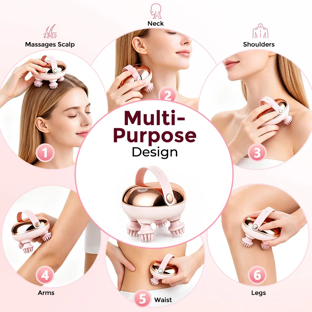 Rechargeable Electric Scalp and Body Massager - 8