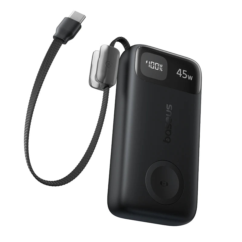 45W 10000mAh Portable Power Bank with Integrated Watch Charger