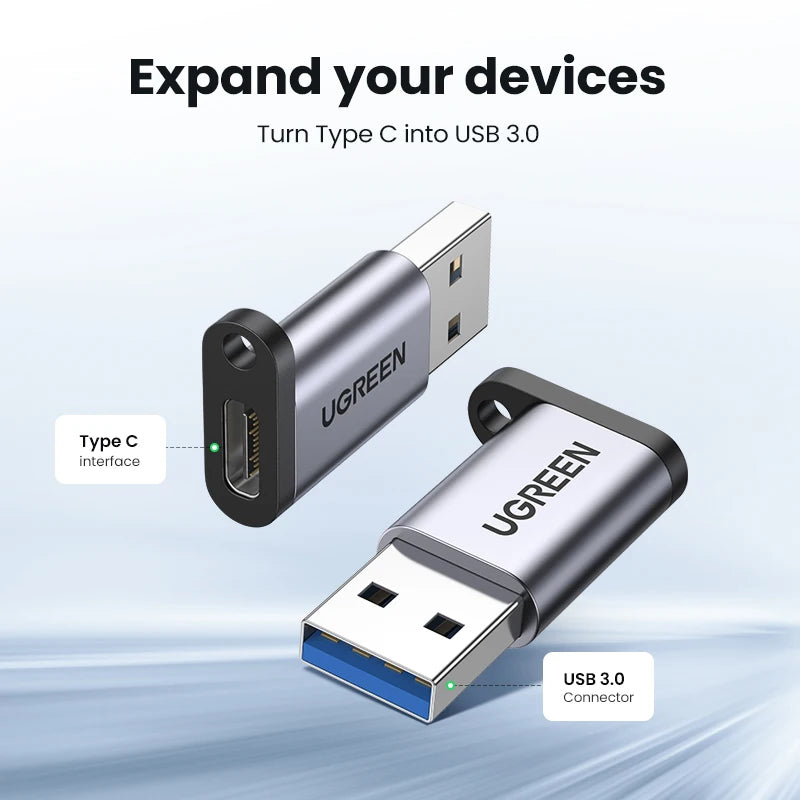 USB 3.0 to USB-C Female Adapter Converter - 2