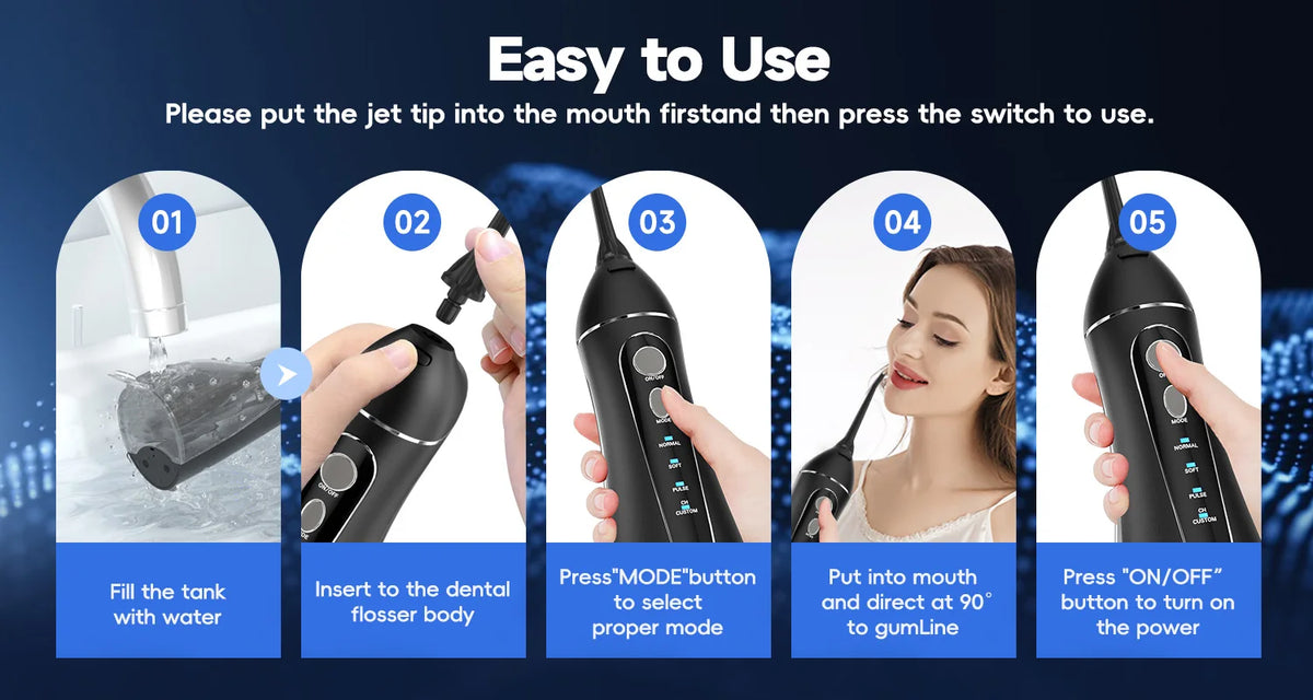 Electric Water Flosser and Toothbrush Oral Care Set