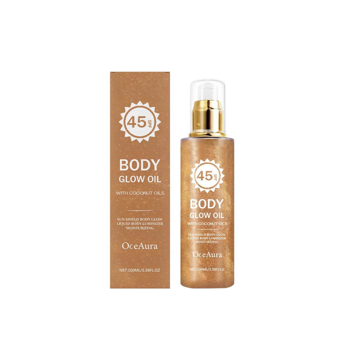 SPF 45 Coconut Moisturizing Glowing Body Oil
