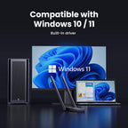 AX1800 Wi-Fi 6 USB 3.0 Dual-Band Wireless Adapter for PC and Laptop