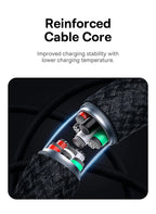 100W USB-C Fast Charging Data Cable for Smartphones and Tablets