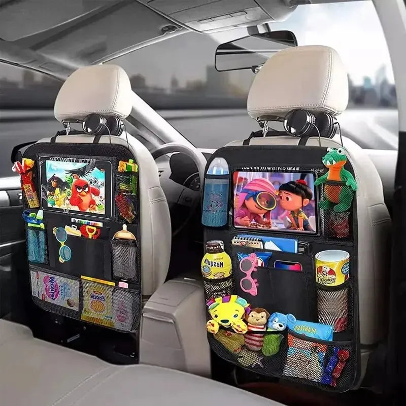 Car Seat Back Organizer with Tablet Holder and Storage Pockets
