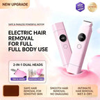 2-in-1 Electric Painless Hair Removal Shaver for Face and Body