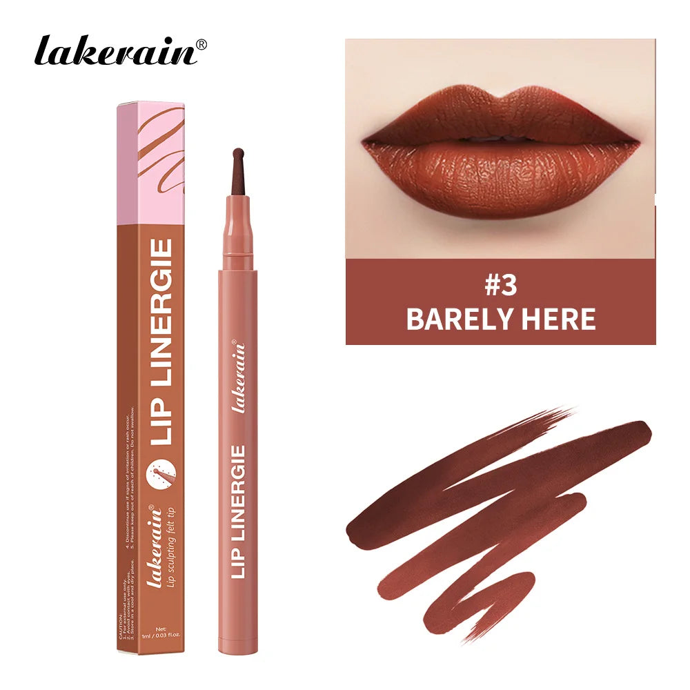 Waterproof Felt-Tip Lip Liner for Sculpting and Contouring