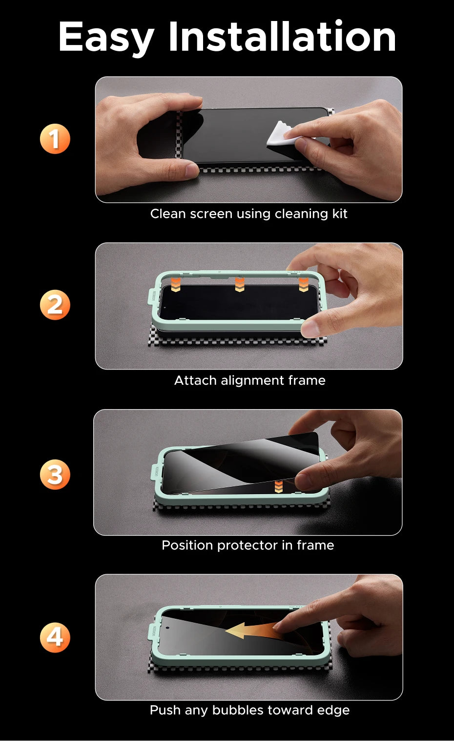 Anti-Spy Tempered Glass Privacy Screen Protector for iPhone