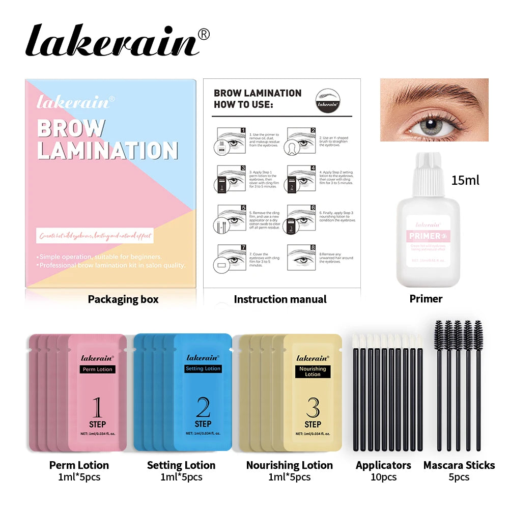 Professional Eyebrow Lamination and Perming Kit
