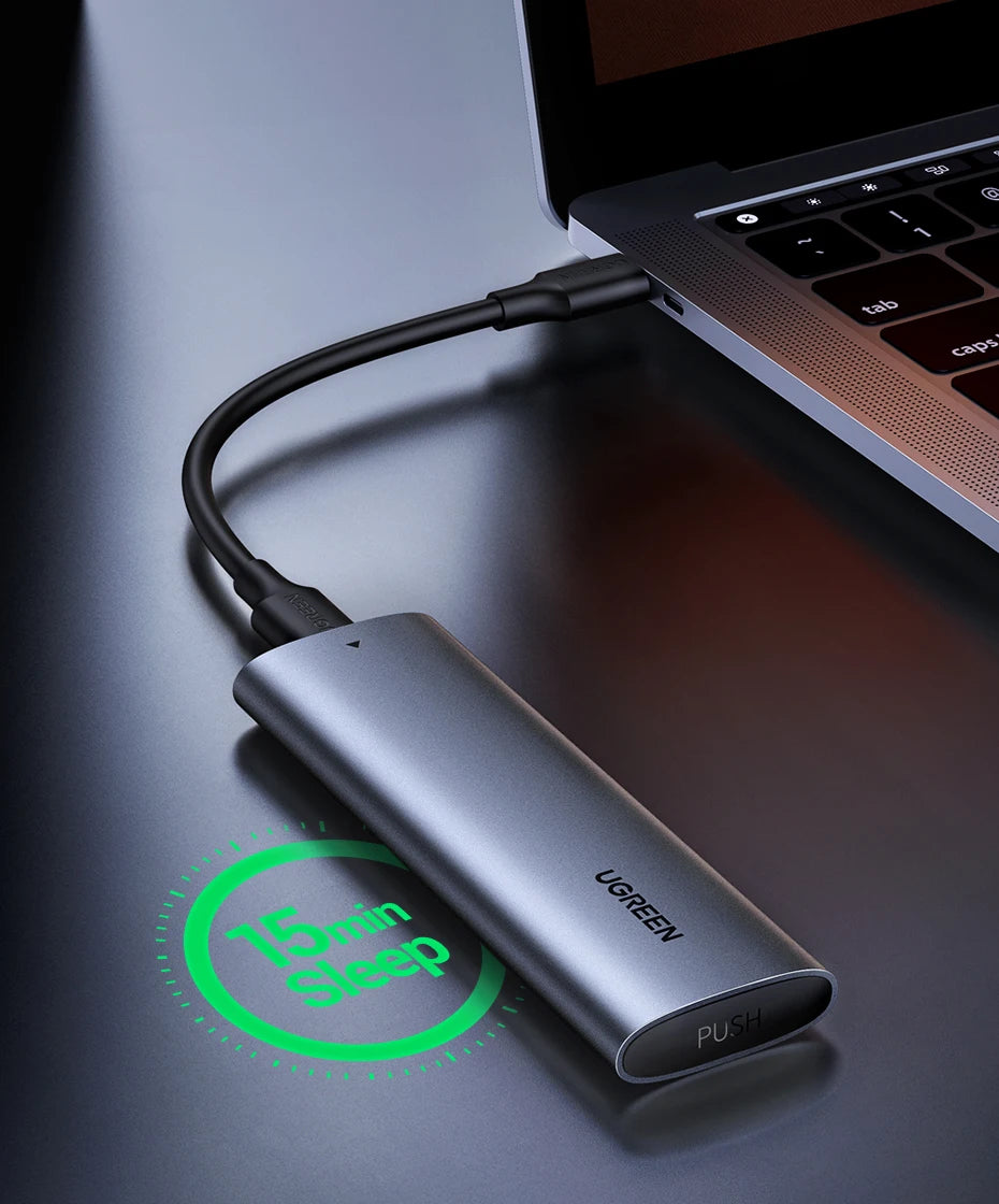 Dual Protocol M.2 NVMe SATA SSD Enclosure USB-C 10Gbps Adapter - 20