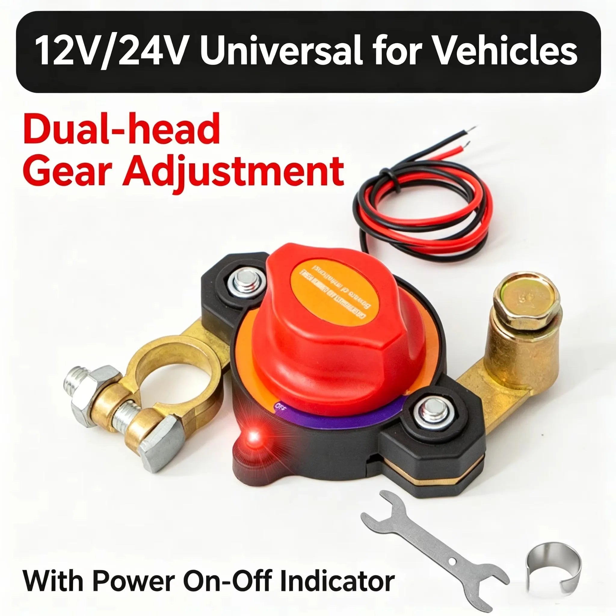 12V-24V Battery Master Disconnect Kill Switch for Vehicles - 10