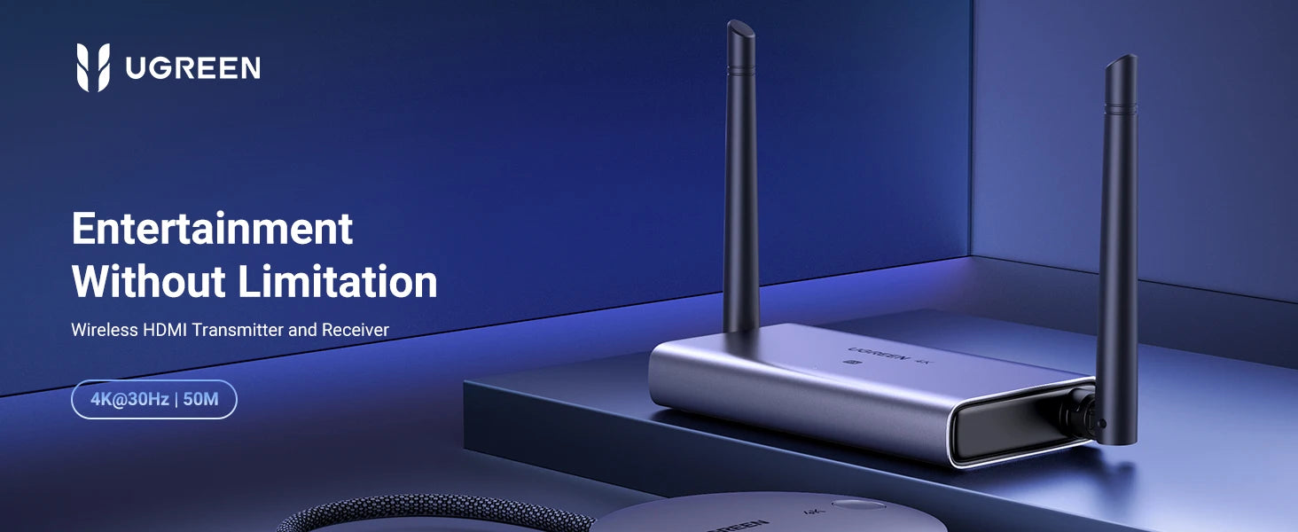 4K Wireless HDMI Extender Transmitter and Receiver Kit - 8
