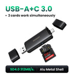 USB-C and USB 3.0 SD 4.0 Memory Card Reader