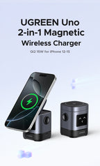 2-in-1 Qi2 15W Magnetic Wireless Charging Stand