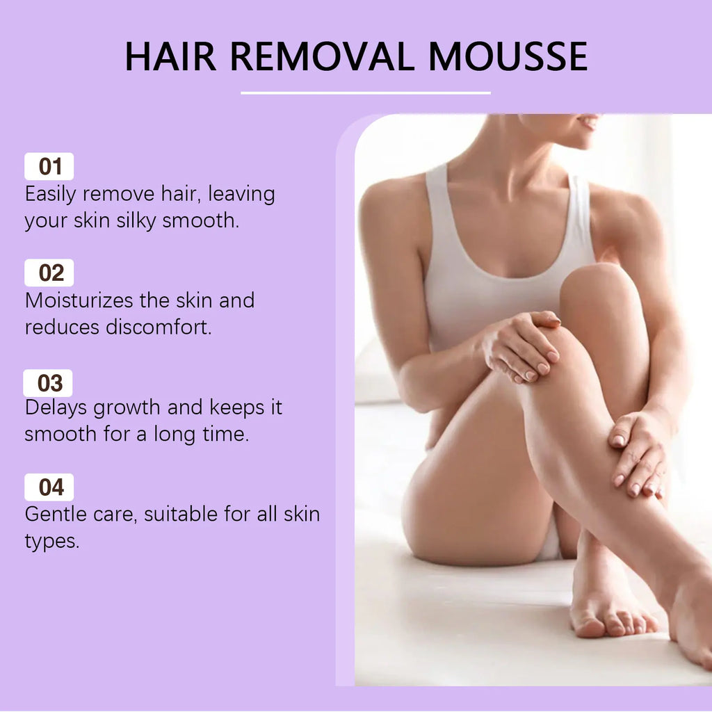 Painless Hair Removal Mousse for Smooth Skin
