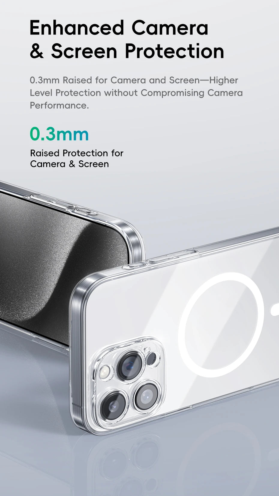 Magnetic Crystal Clear Slim Phone Case for iPhone