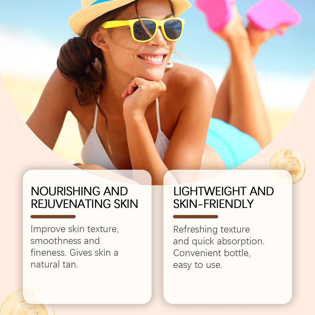 Coconut Oil Dark Tanning Oil for Deep Bronze Glow
