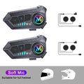Bluetooth 5.3 Motorcycle Helmet Intercom Headset for 2 Riders 300M