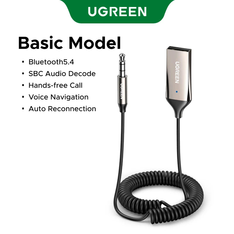 Bluetooth 5.3 Wireless Audio Receiver Adapter for Car AUX - 30