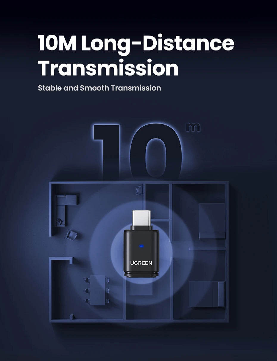 USB-C Bluetooth 5.3 Audio Transmitter for PC and Gaming Consoles