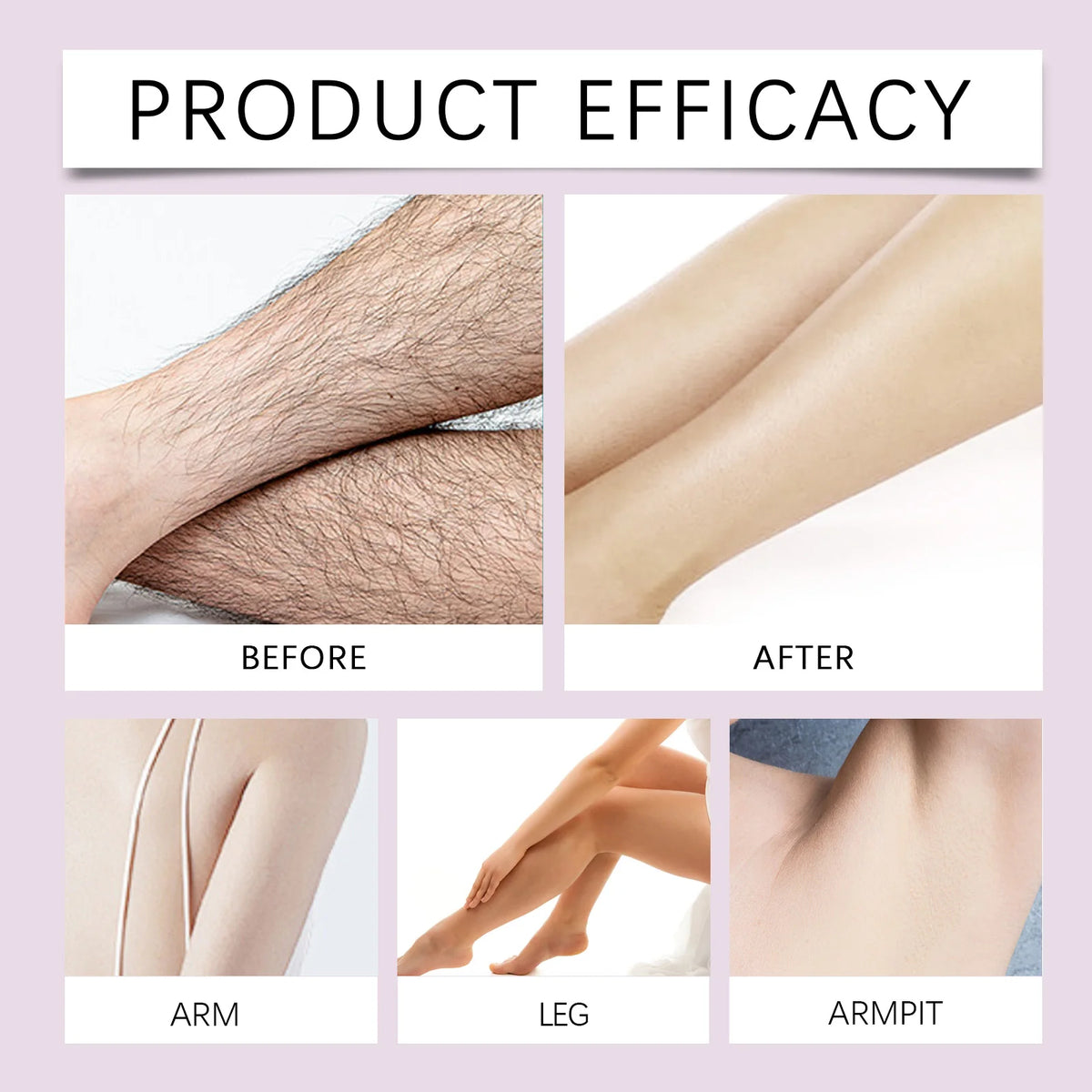 Painless Body Hair Removal Cream for Legs and Underarms