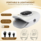 Cordless Hand and Finger Massager with Kneading and Air Compression