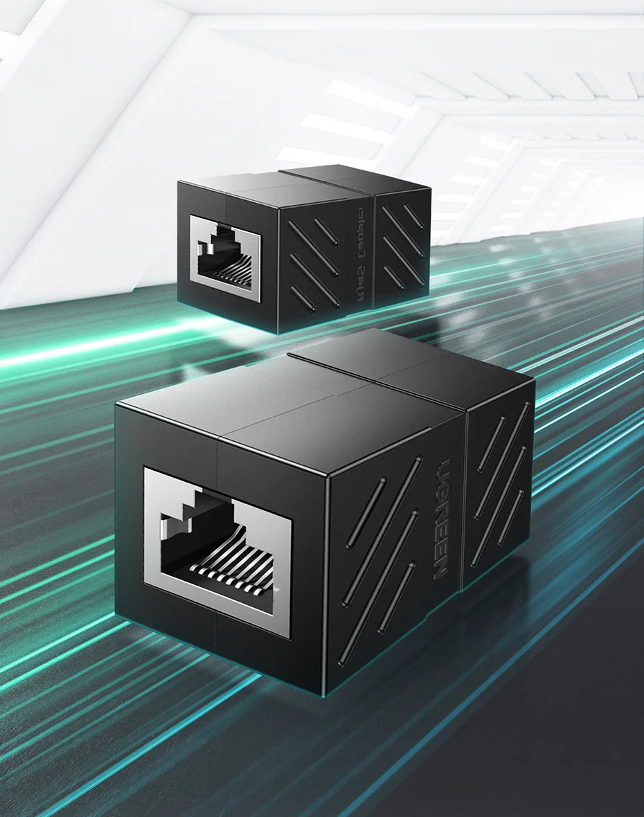 RJ45 Female to Female Ethernet Network Cable Extender Coupler - 7