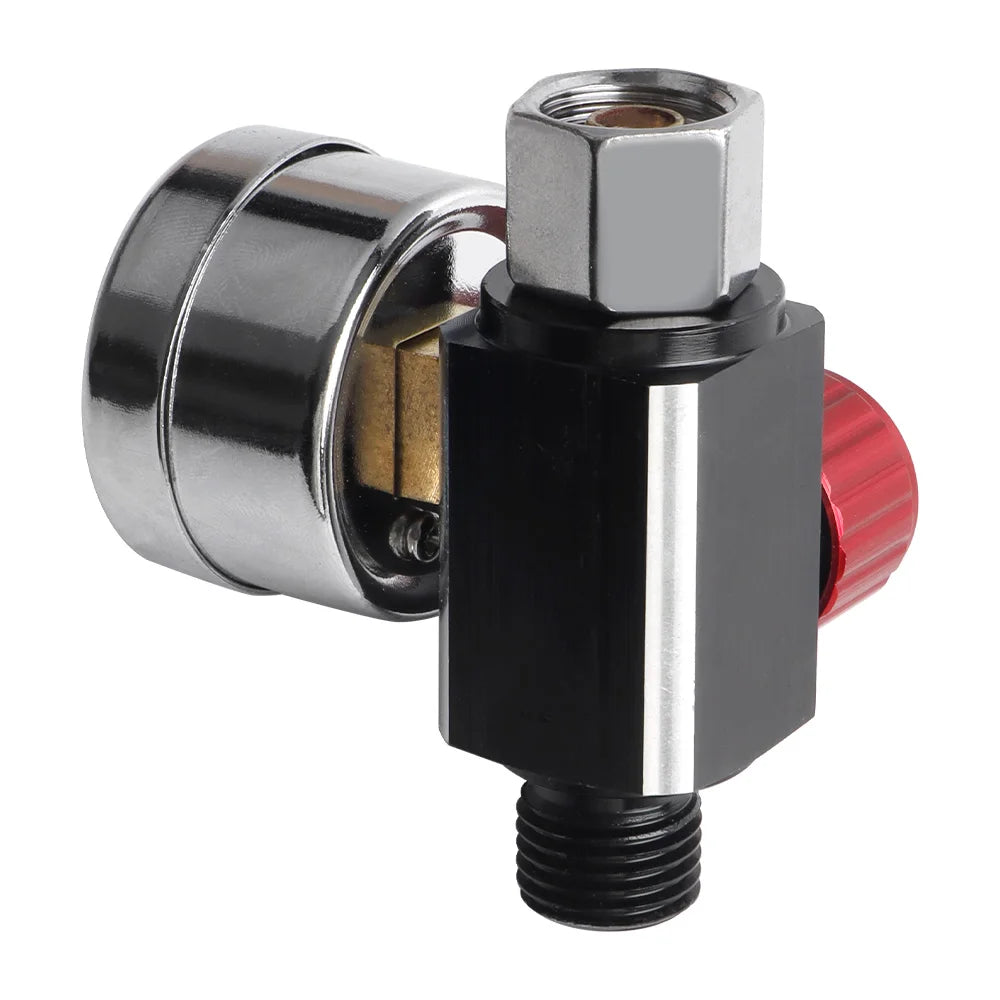 1/4" NPT Air Pressure Regulator with Gauge for Spray Guns