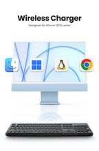 Wireless 2.4GHz Full-Size Computer Keyboard for Laptop and Desktop