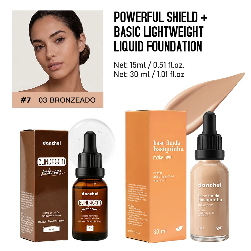 Liquid Foundation and Primer Makeup Set - 24