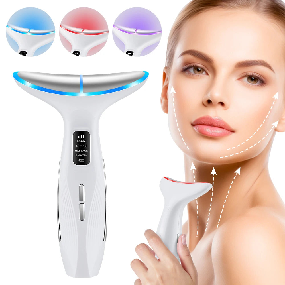 LED Face and Neck Skin Tightening Massage Device - 16