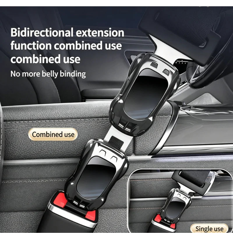 Universal Car Seat Belt Extender Buckle Clip 2 Piece Set