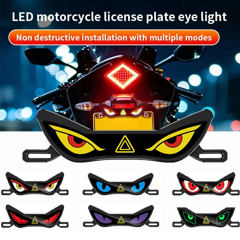 LED Demon Eye Motorcycle License Plate Warning Light - 1