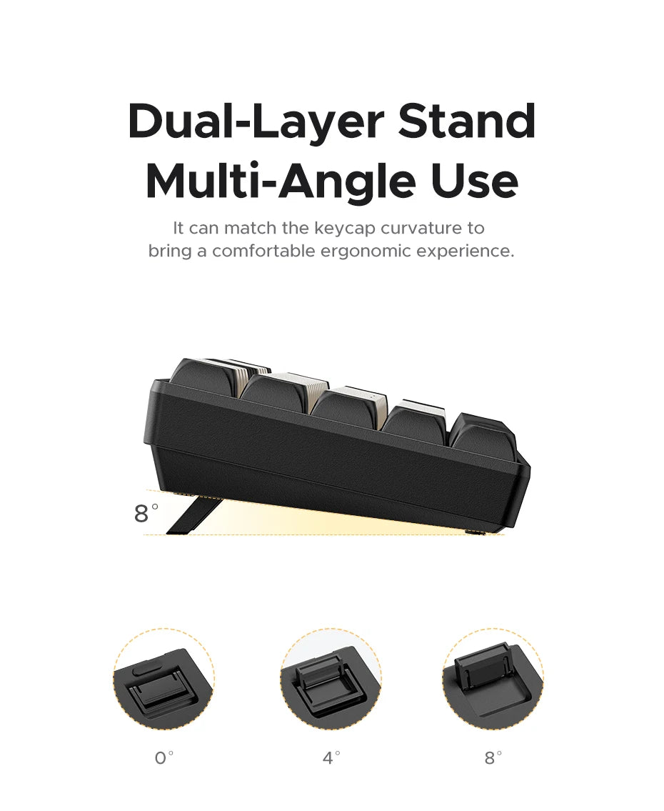 61-Key Compact Wired Mechanical Gaming Keyboard