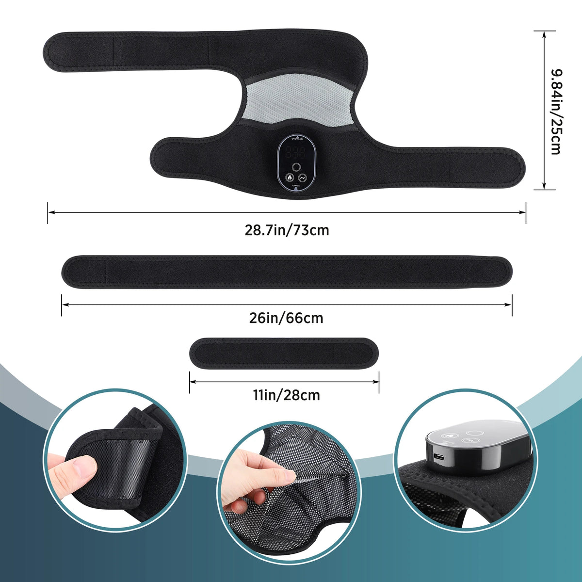 Heated Vibration Knee Massager Wrap for Joint Pain Relief