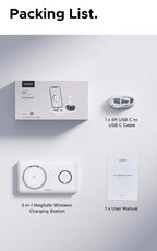 2-in-1 Magnetic Wireless Charging Station for iPhone and Earphones
