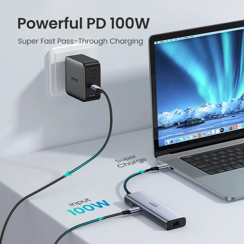 7-in-1 USB-C Hub with 4K 60Hz HDMI and 100W Power Delivery