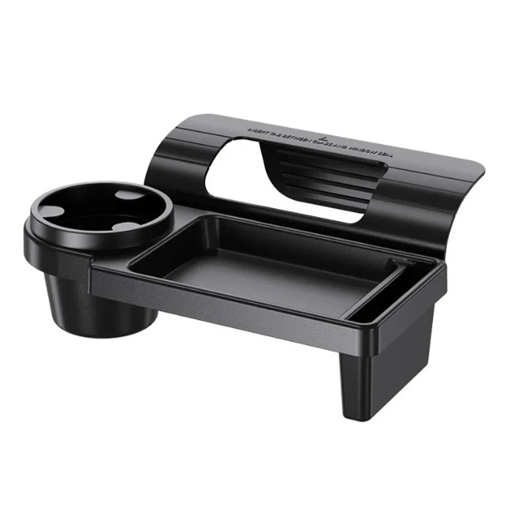 Car Window Hanging Storage Organizer Tray with Cup and Phone Holder