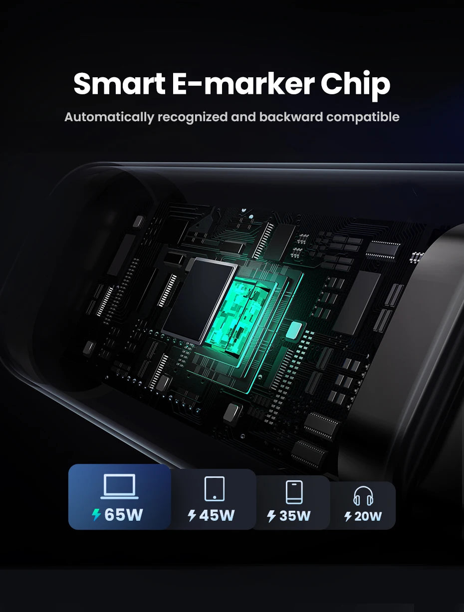 100W USB-C Fast Charging Cable with LED Status Display