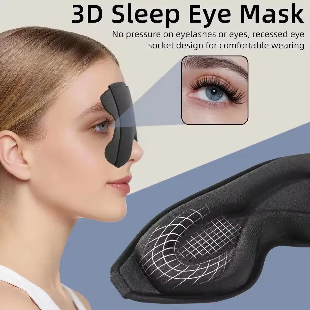 3D Contoured Memory Foam Sleep Mask for Total Light Blocking - 7
