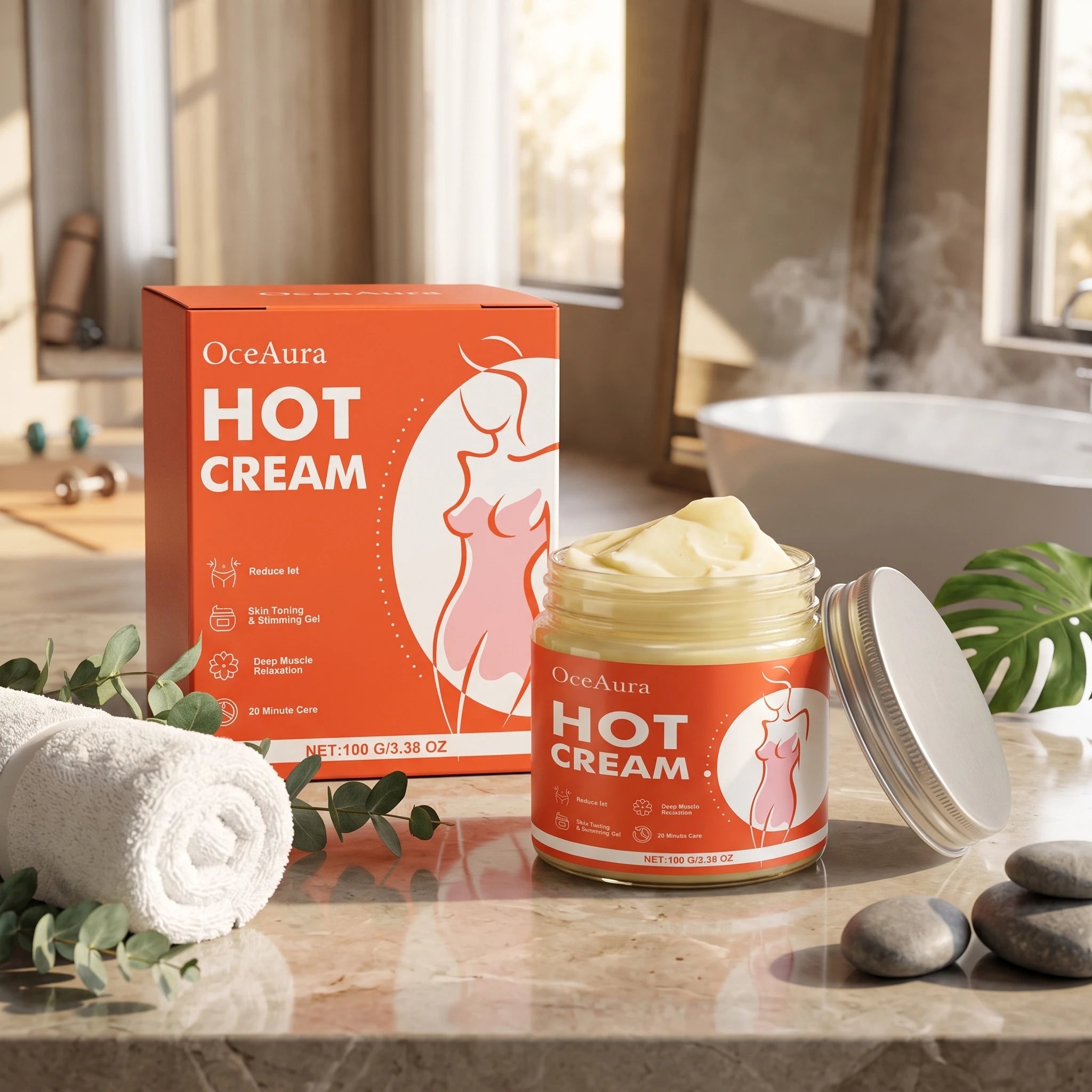 Anti-Cellulite Hot Massage Cream for Body Slimming and Toning - 3
