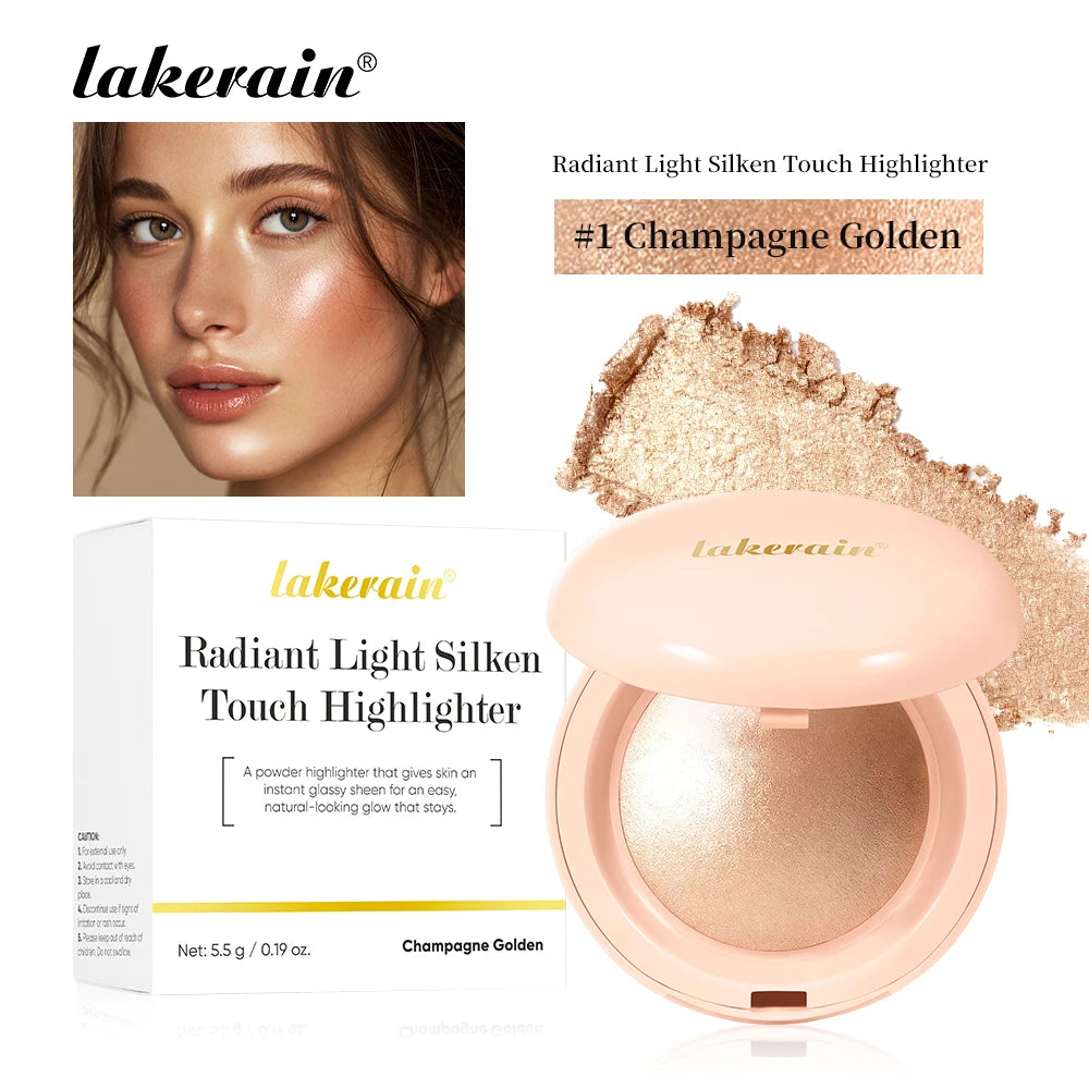 Silken Touch Baked Highlighter Powder for Radiant Glow