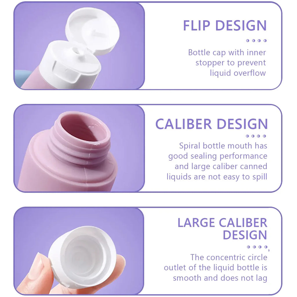 Leak-Proof Travel Toiletries Bottle Set for Liquids